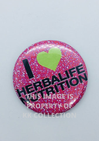 Pink printed Button