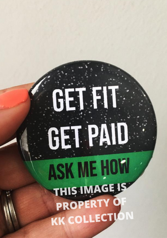 10 pack Get Fit Get Paid Button Green