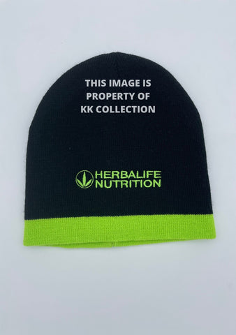 Green and Black Branded Beanie