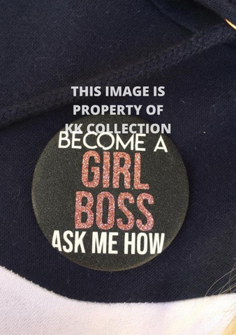 Become a Girlboss button rose gold