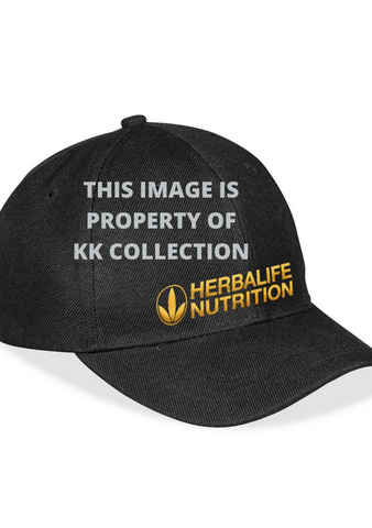 Black Branded Cap with Gold Foil