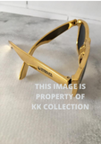 Gold branded sunglasses