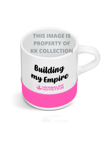 Building my empire Neon Pink Silicone detail mug