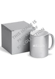 Limited Edition Silver Gift Box Set with Mug and latte art stencils