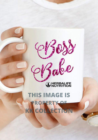 Boss Babe printed glitter mug