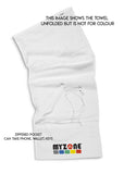 Gym Towel with Zip Pocket Navy