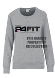 Ladies Grey pullover sweat with 24fit branding