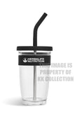 SALE: Premium glass Smoothie cup with silicone branding & Eco straw